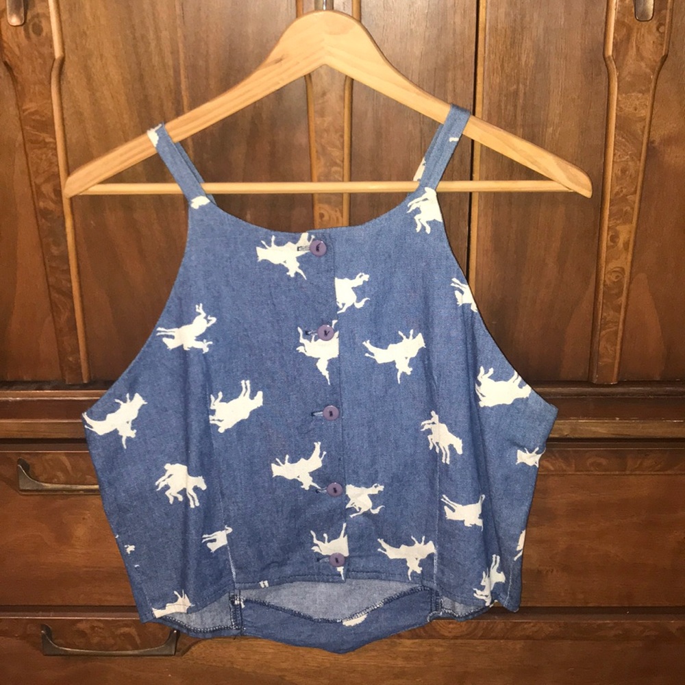 Cowboy crop top